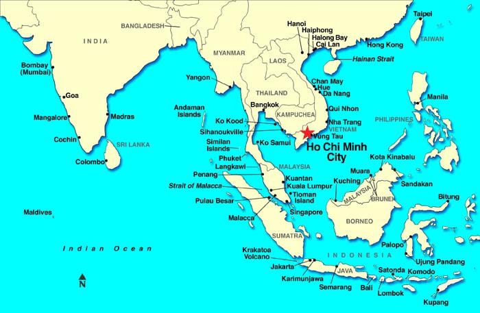 saigon mapa sveta