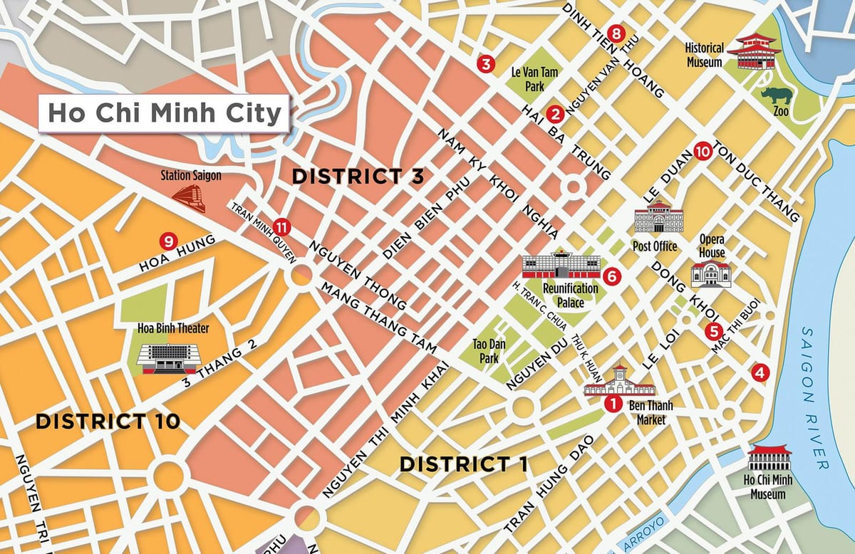 mapa okresu 1 saigon