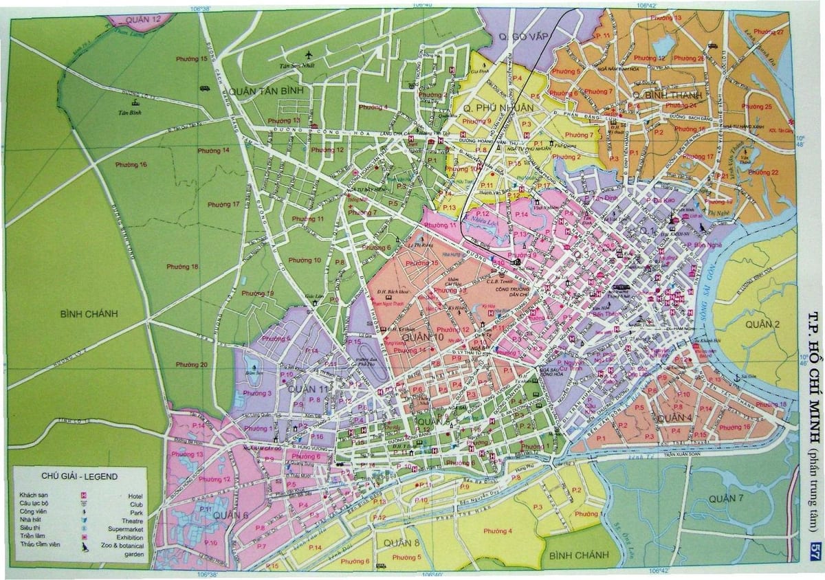 Mapa ho chi minh ulici
