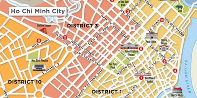 Mapa okresu 1 saigon