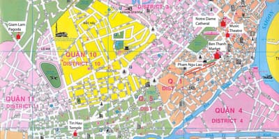 Saigon okres mapu