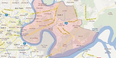 Mapa okresov ho chi minh city